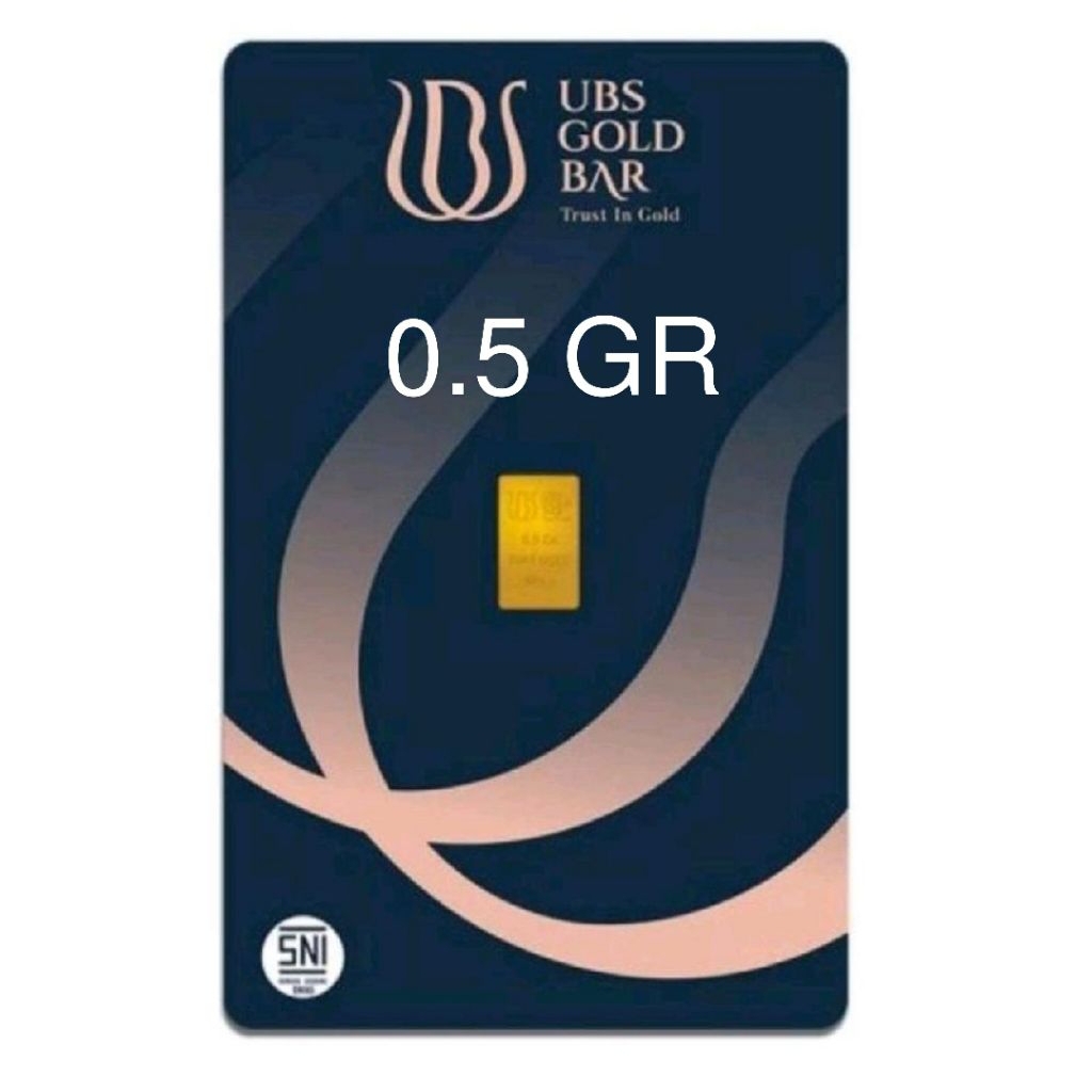UBS Gold 0.5gr Emas Batangan LM Logam Mulia Kemasan Press 0,5 Gram Asli