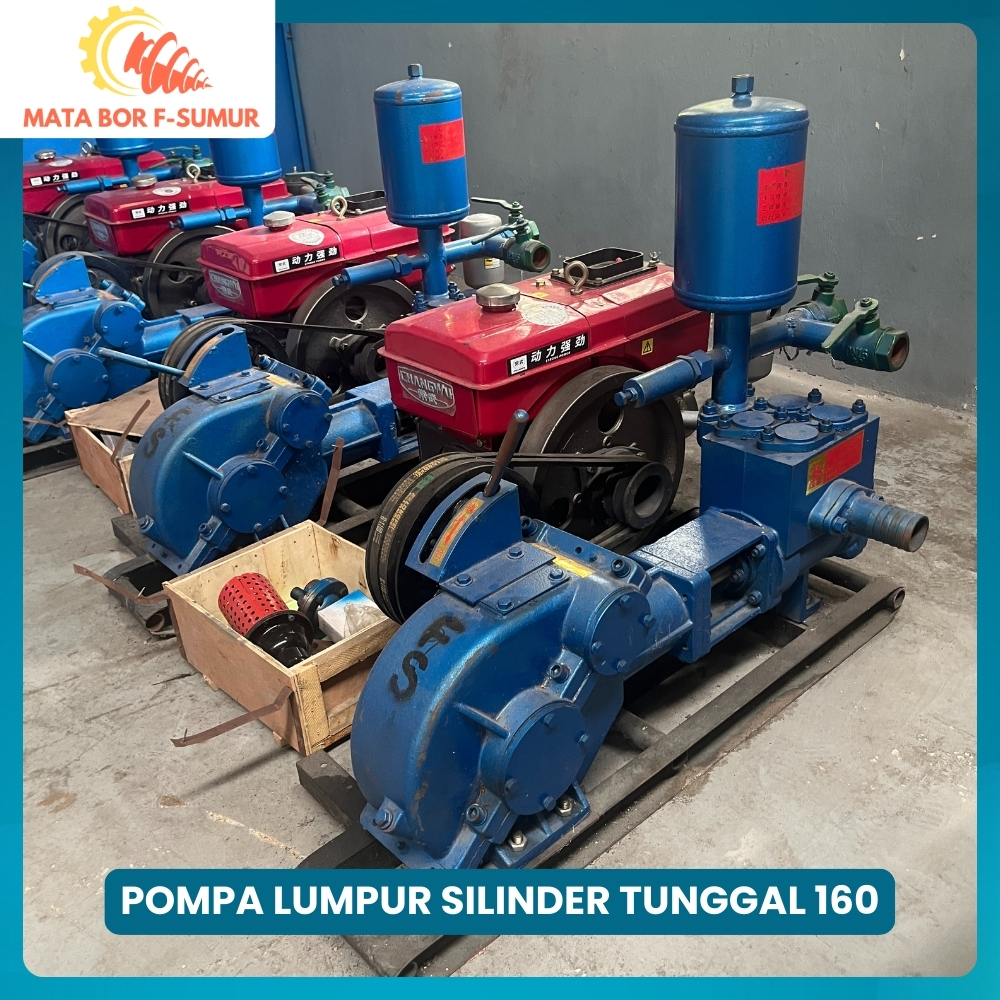 Pompa Lumpur Diesel 160 - Mesin 5.67kW 2600 RPM - Silinder Tunggal