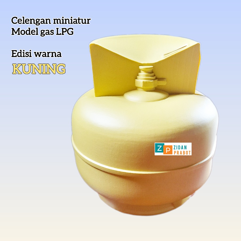 Celengan Miniatur Model Tabung Gas LPG Edisi Khusus Warna KUNING