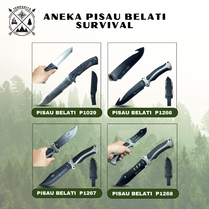 Grosir Pisau Belati Survival kit Camping Outdoor Super Tajam Stainless Steel Kitchen Knife Serbaguna