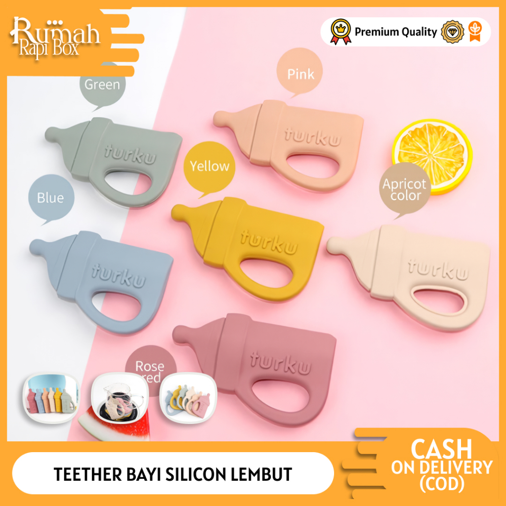 Mainan Gigitan Bayi 0 - 6 Bulan/Teether Bayi Gigitan Bayi BPA Free/Gigitan Bayi Silikon Lembut/ Main