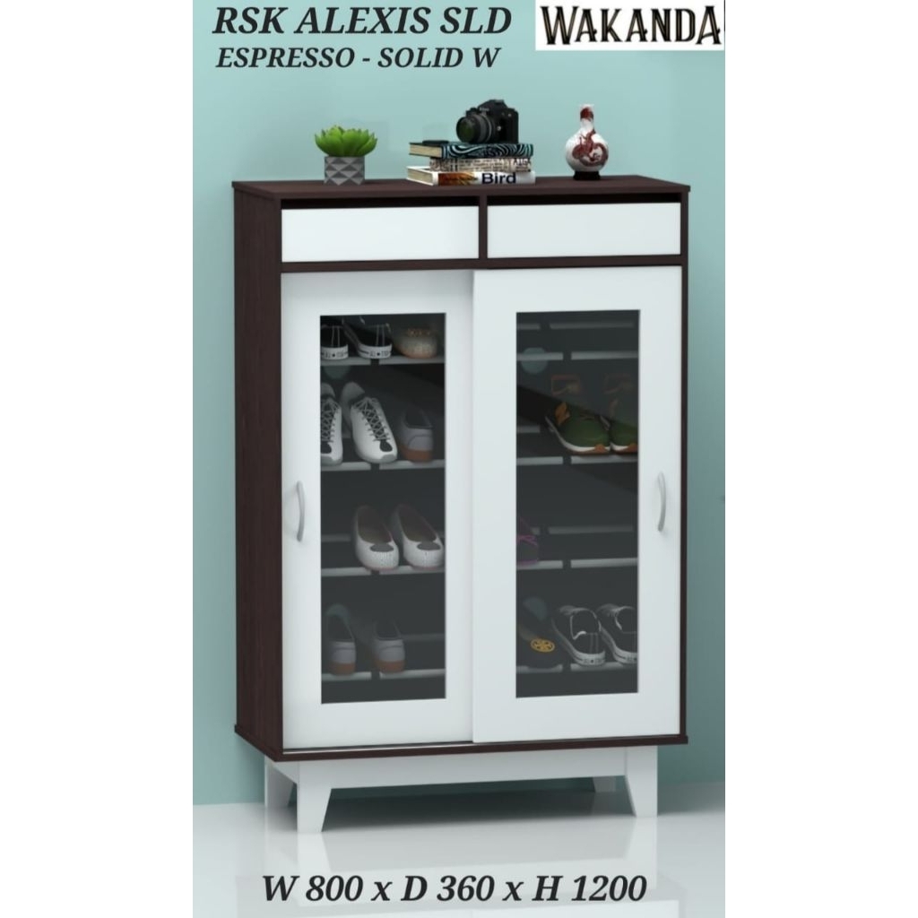 Lemari Sepatu Sliding Wakanda RSK Alexis