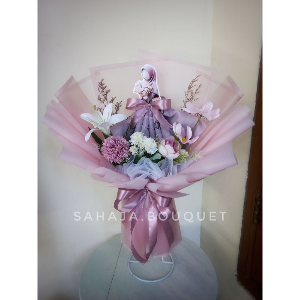 Buket Hijab / Buket bunga artificial/ buket wisuda