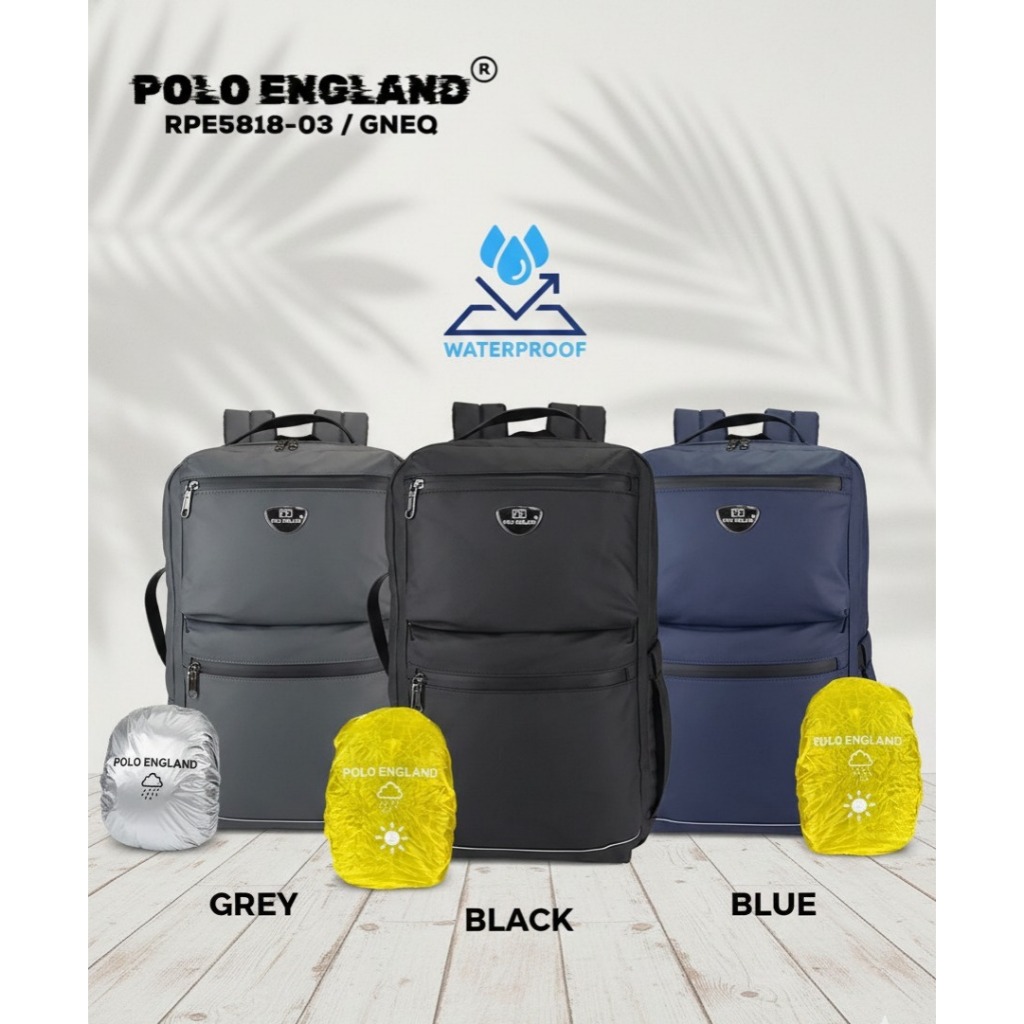 POLO ENGLAND ORIGINAL TAS BACKPACK PREMIUM WATERPROOF ADA USB TAS RANSEL LAPTOP TAS SEKOLAH - KERJA 