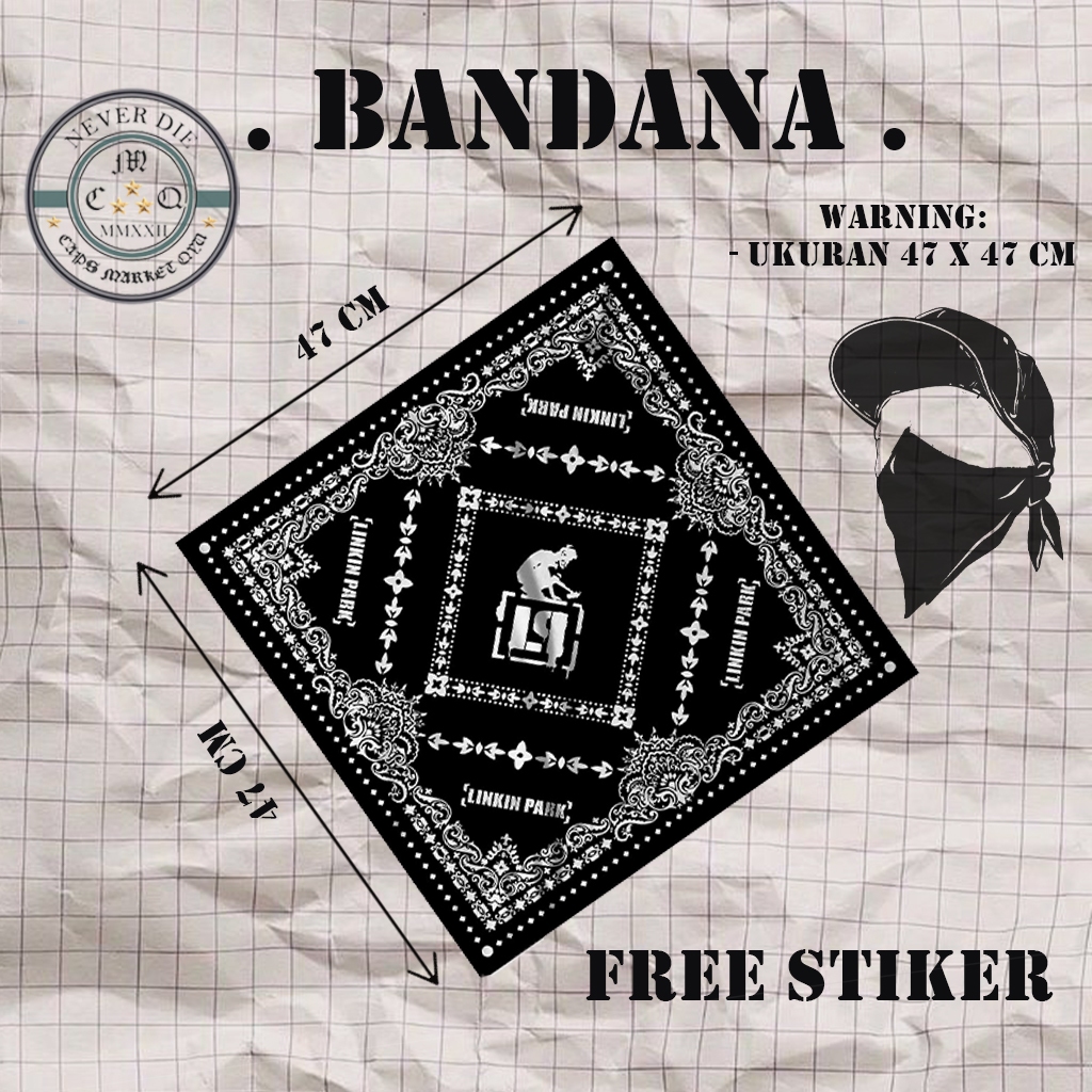 BANDANA SLAYER BAND METAL / BANDANA SLAYER FONT AKAR / BANDANA SLAYER HARDCORE / BANDANA SLAYER CUST