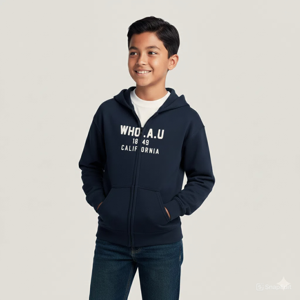 Hoodie Sweater WHO Anak Hitam Text Bordir Pull Hantag / Sweater Dickies Anak Laki laki terbaru