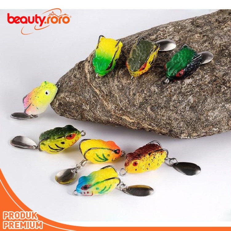 Umpan kodok casting gabus warna/ umpan pancing kodok 3gr 2.5cm