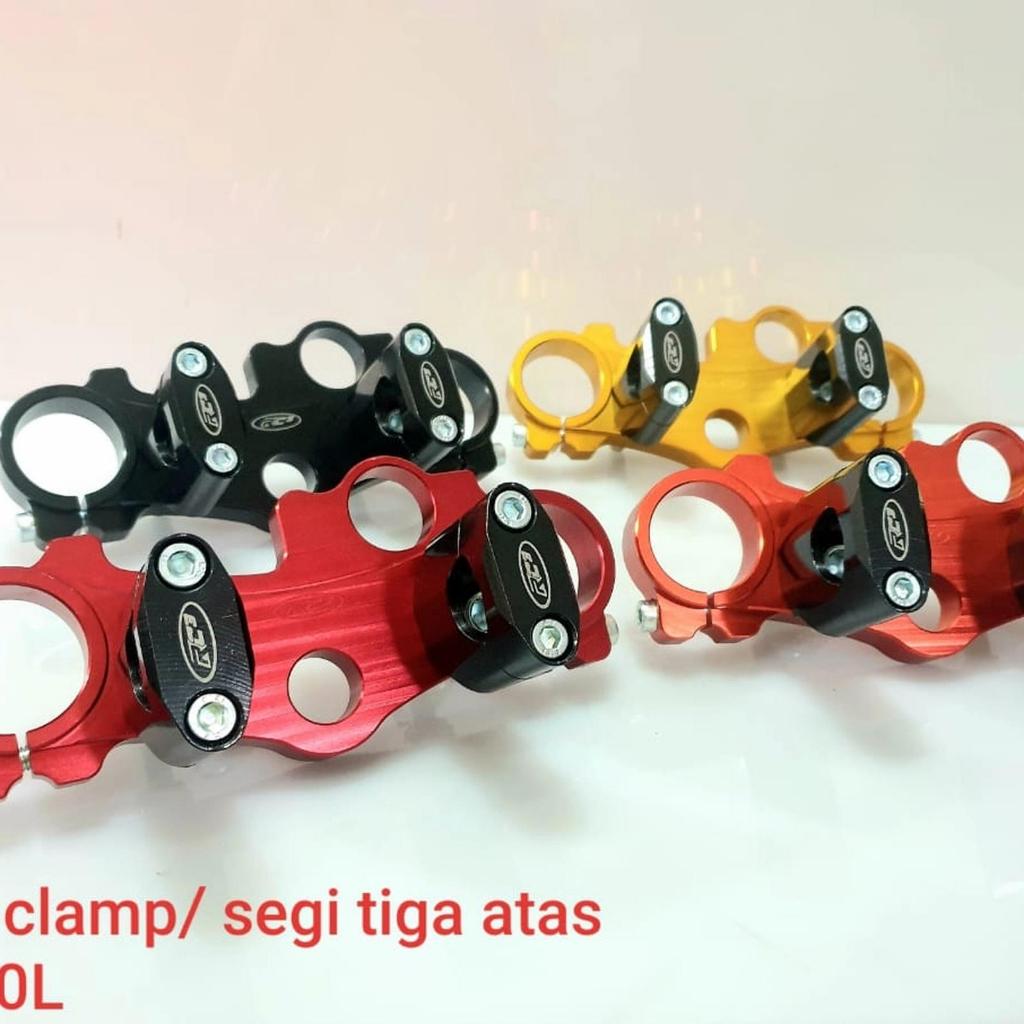 Triple Clamp Segitiga Atas RC3 Honda CRF 150 Full CNC Berikut Raiser
