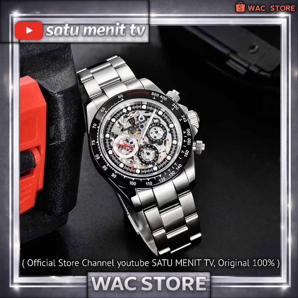 NEW PAGANI DESIGN AUTOMATIC FITUR KALENDER, HARI, INDICATOR 24 JAM SAFIR GLASS + AR COATING CERAMIC 