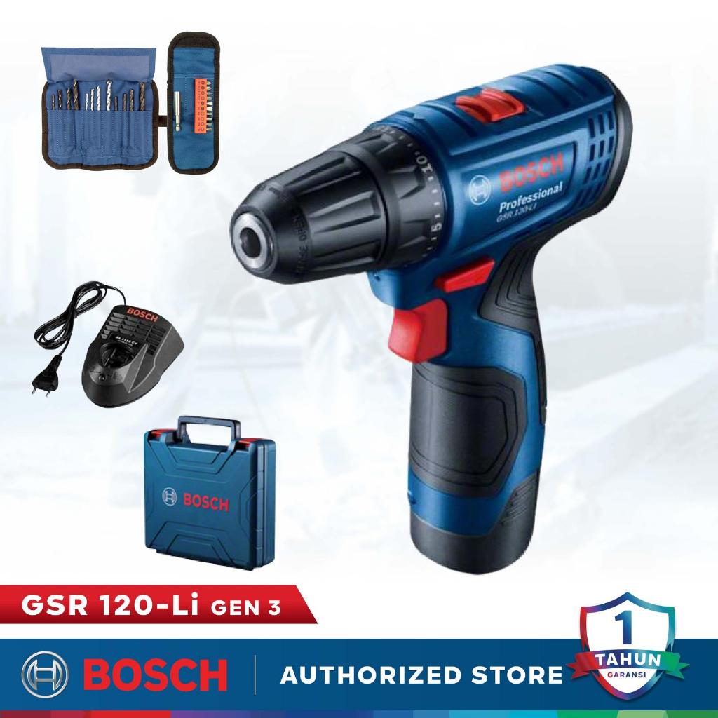 Mesin Bor Cordless Baterai 12V BOS GSR 120 LI ASLI ORIGINAL BOS/Mesin Bor Baterai 12V BOS