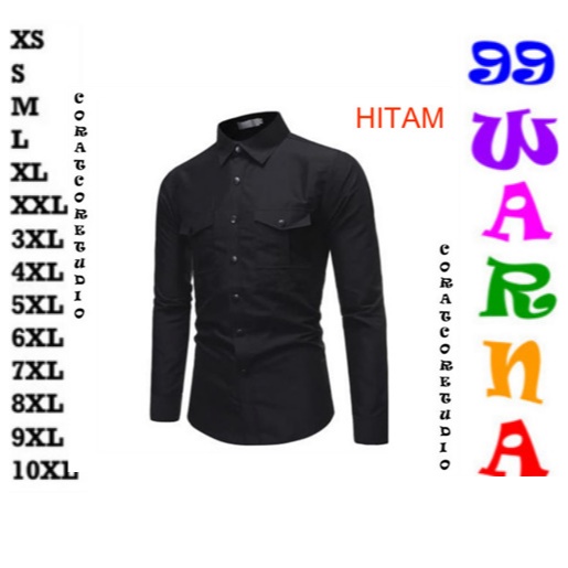 OT FASHION TC87 COLLECTION THE CLOVER 87 GRAYWOLF Hem Cowok Kemeja Pria Jumbo Big Size Lengan Panjan