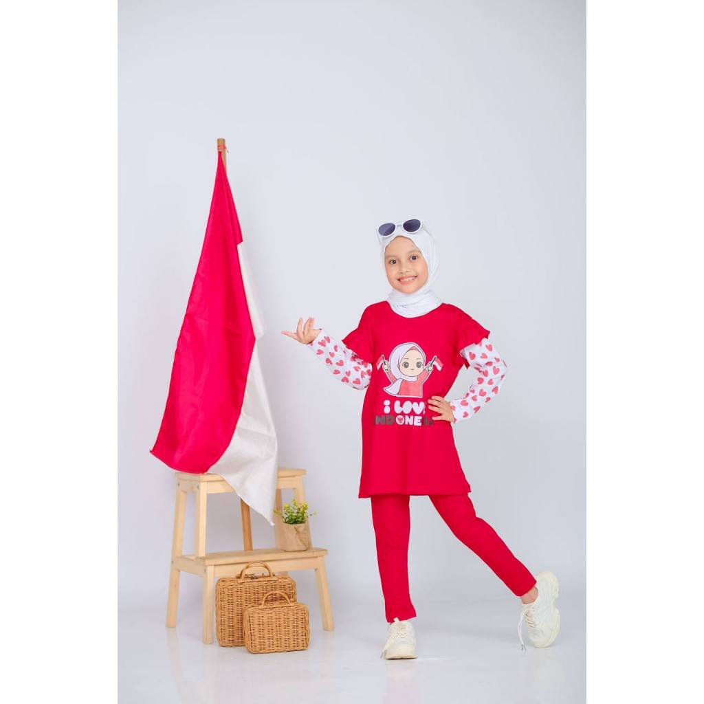 Set Tunik Kemerdekaan Mini Dolphin size 14T