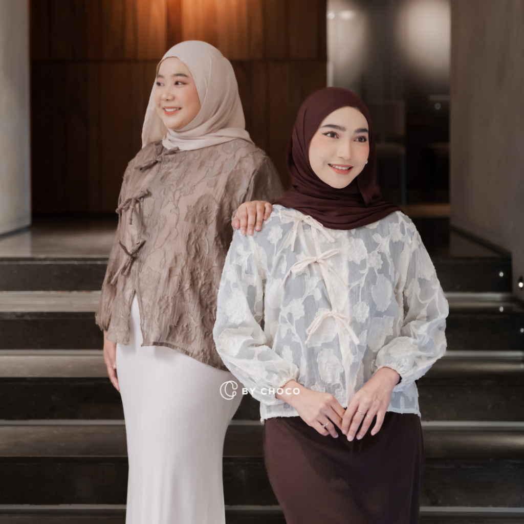 By Choco - Seori Outer Atasan Lebaran Big Size Jumbo Wanita Motif Muslim