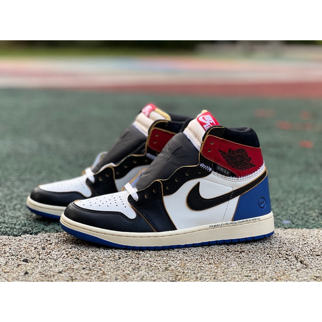 Union x Fragment x AJ1 High OG Soft & Comfortable Non-Slip & Wear-Resistant High-Top Retro Basketbal