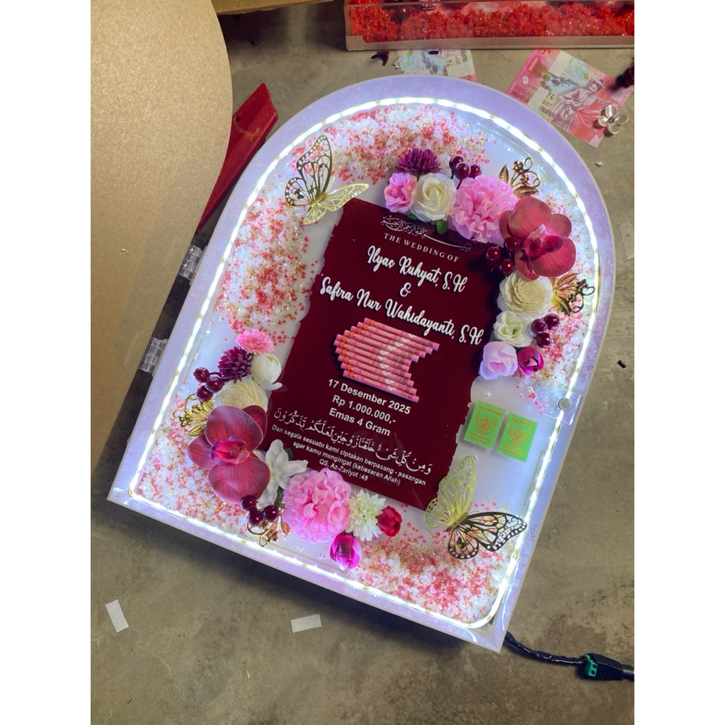 Mahar lampu mahar pernikahan mahar nikah mahar resin