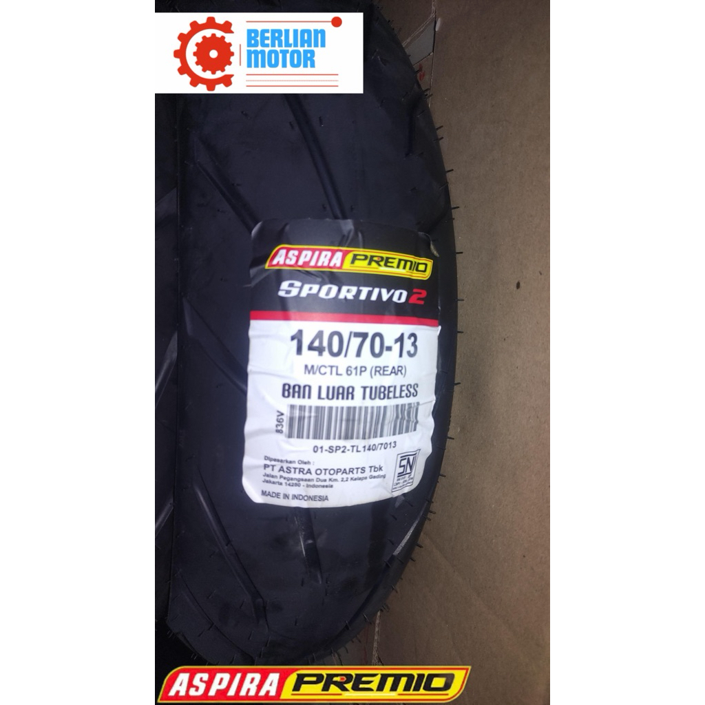 Ban ASPIRA PREMIO SPORTIVO 2 140/70 Ring 13 Original 100%