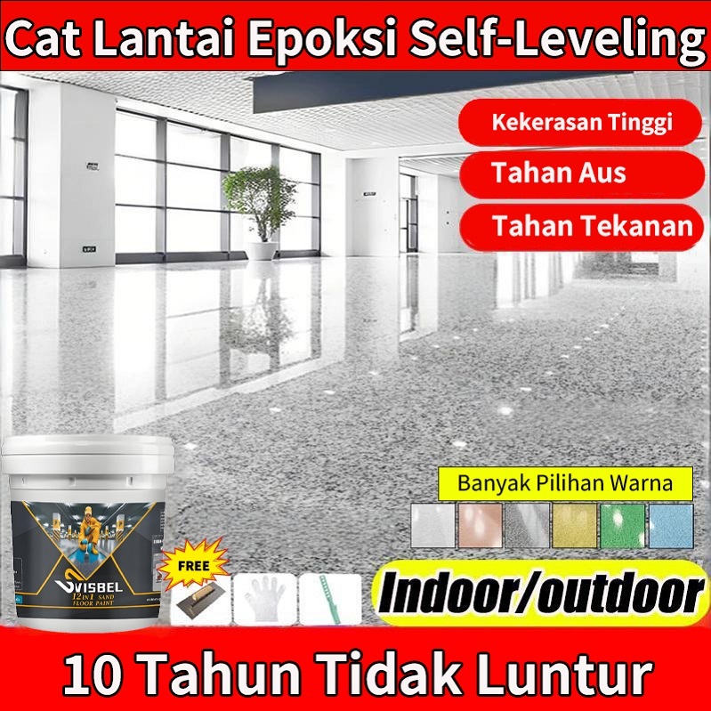Cat Lantai Pasir Epoxy Self Leveling 1 KG Imitasi Marmer Tahan Aus Anti Licin Untuk Rumah