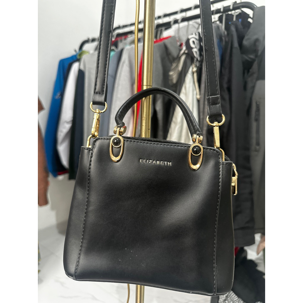 tas preloved elizabeth mini hitam NEGO dikit