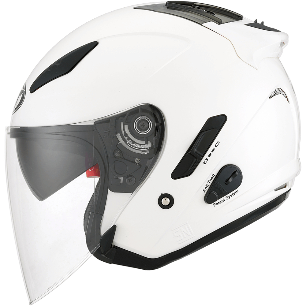 KYT HELM GALAXY SLIDE FLAT R | Putih Metalik - Helm Motor