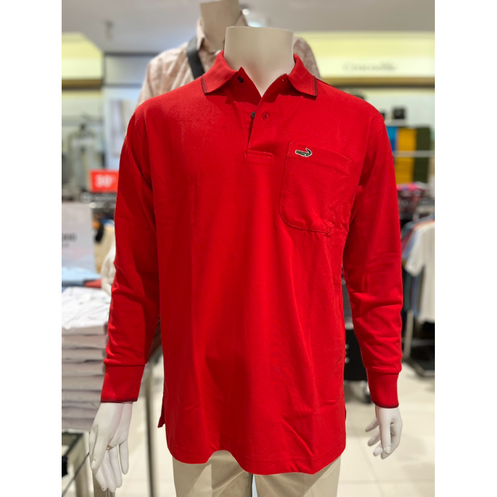 Crocodile Kaos Kerah Pria Lengan Panjang