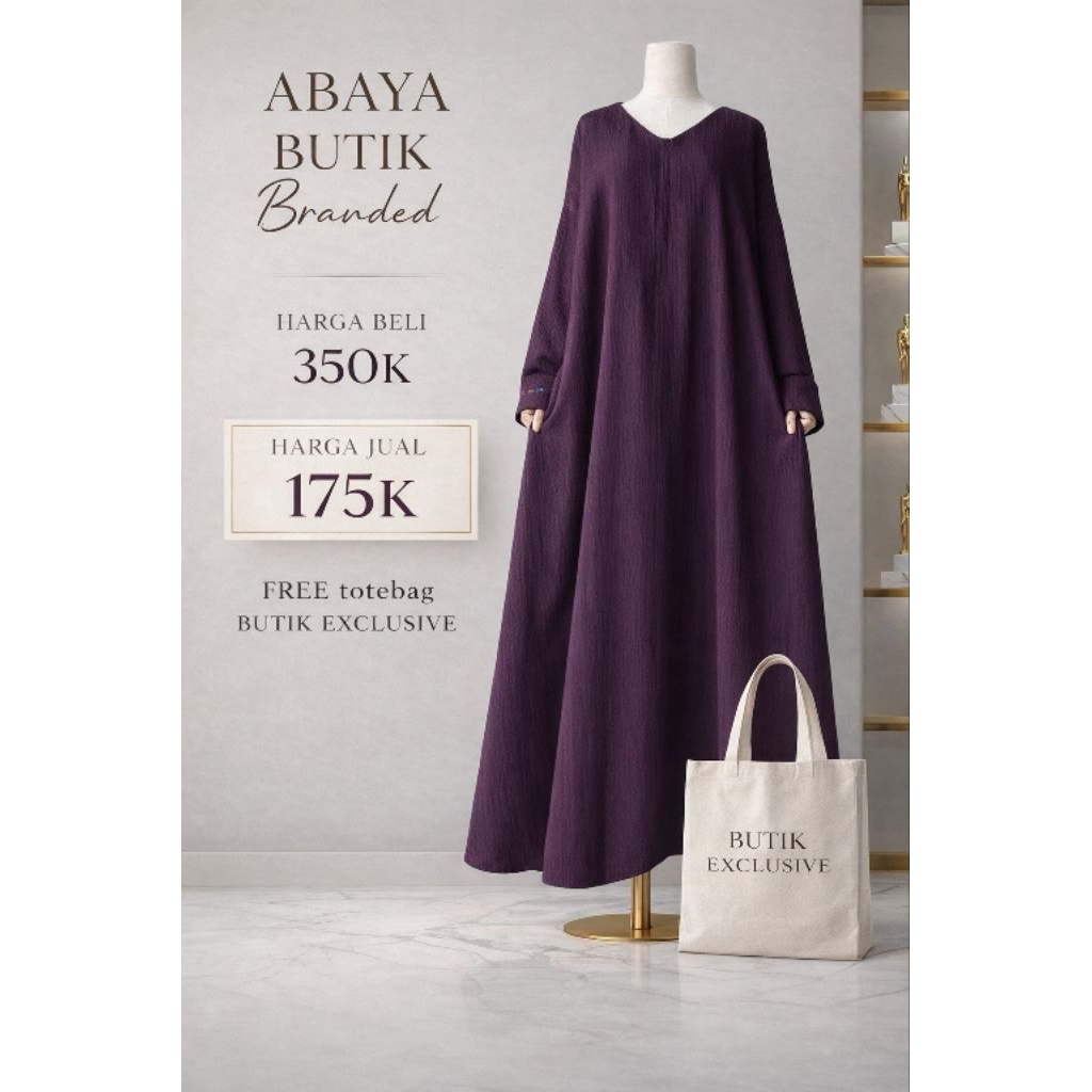 Gamis Branded Abaya Ori Sjsesa Premium Full Swarovski bukan sisesa