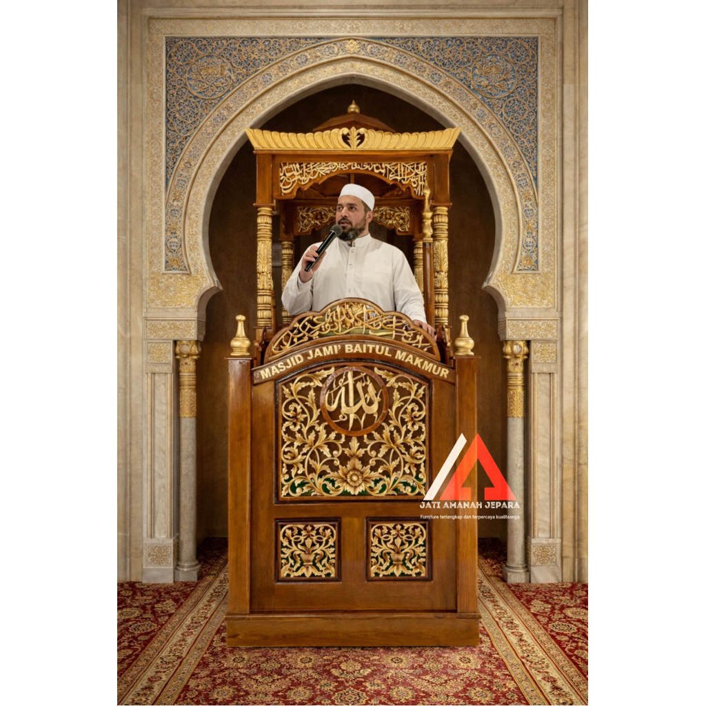 mimbar kubah, mimbar masjid minimalis, mimbar masjid kaligrafi, mimbar kubah, mimbar khutbah, mimbar