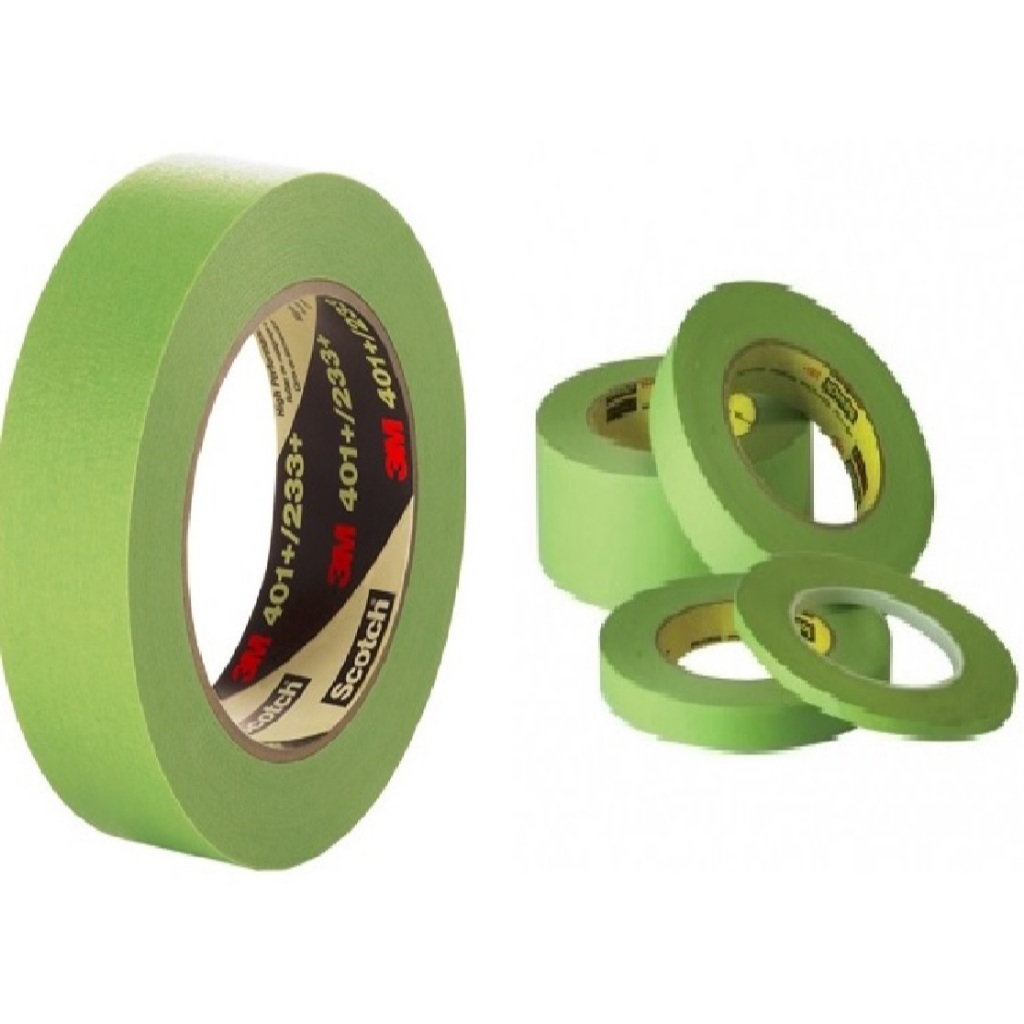 3M 233/401 Masking Tape Green 18mm X 55m