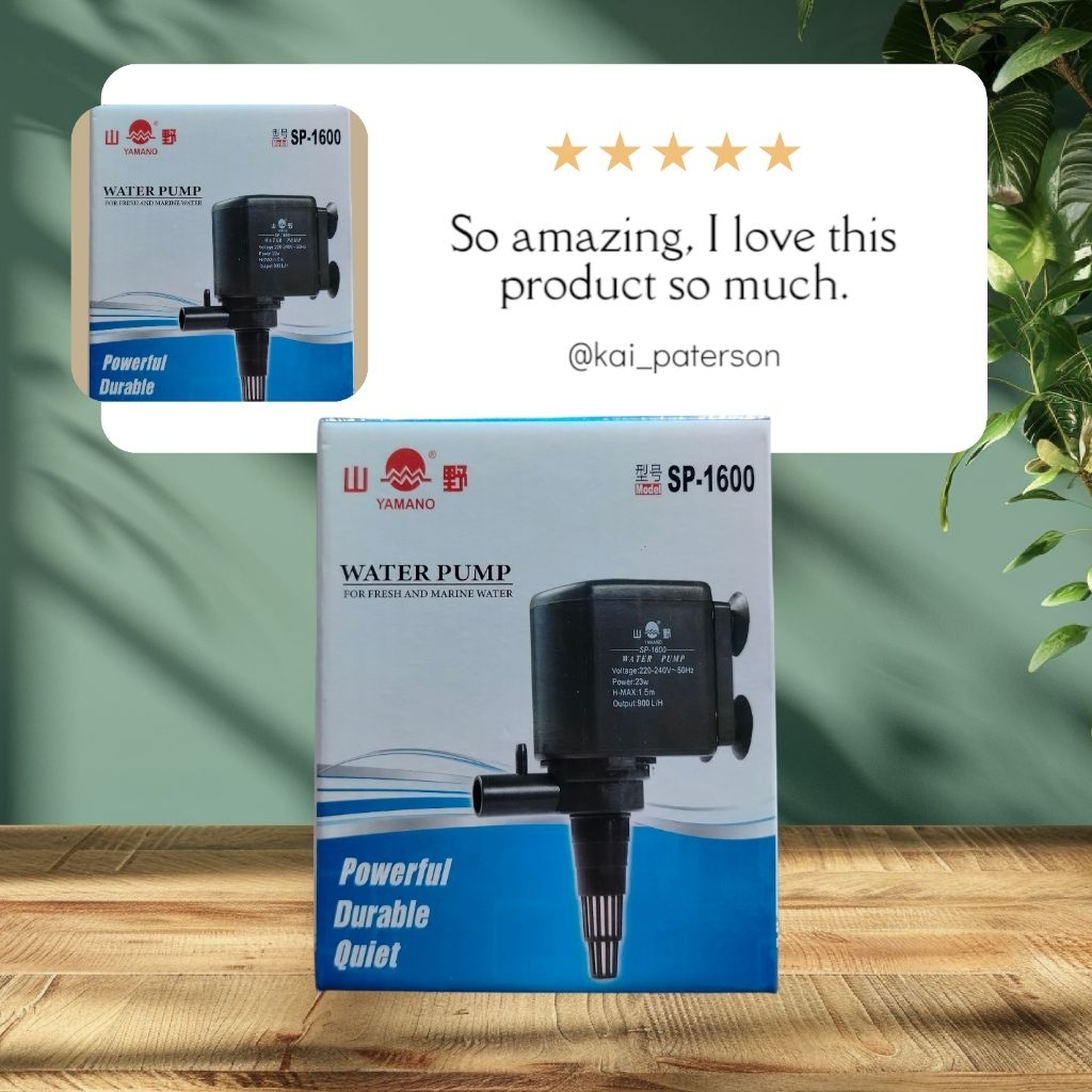 Yamano SP 1600 Pompa Air Aquarium - Hemat Energi, Multifungsi, Desain Kompak