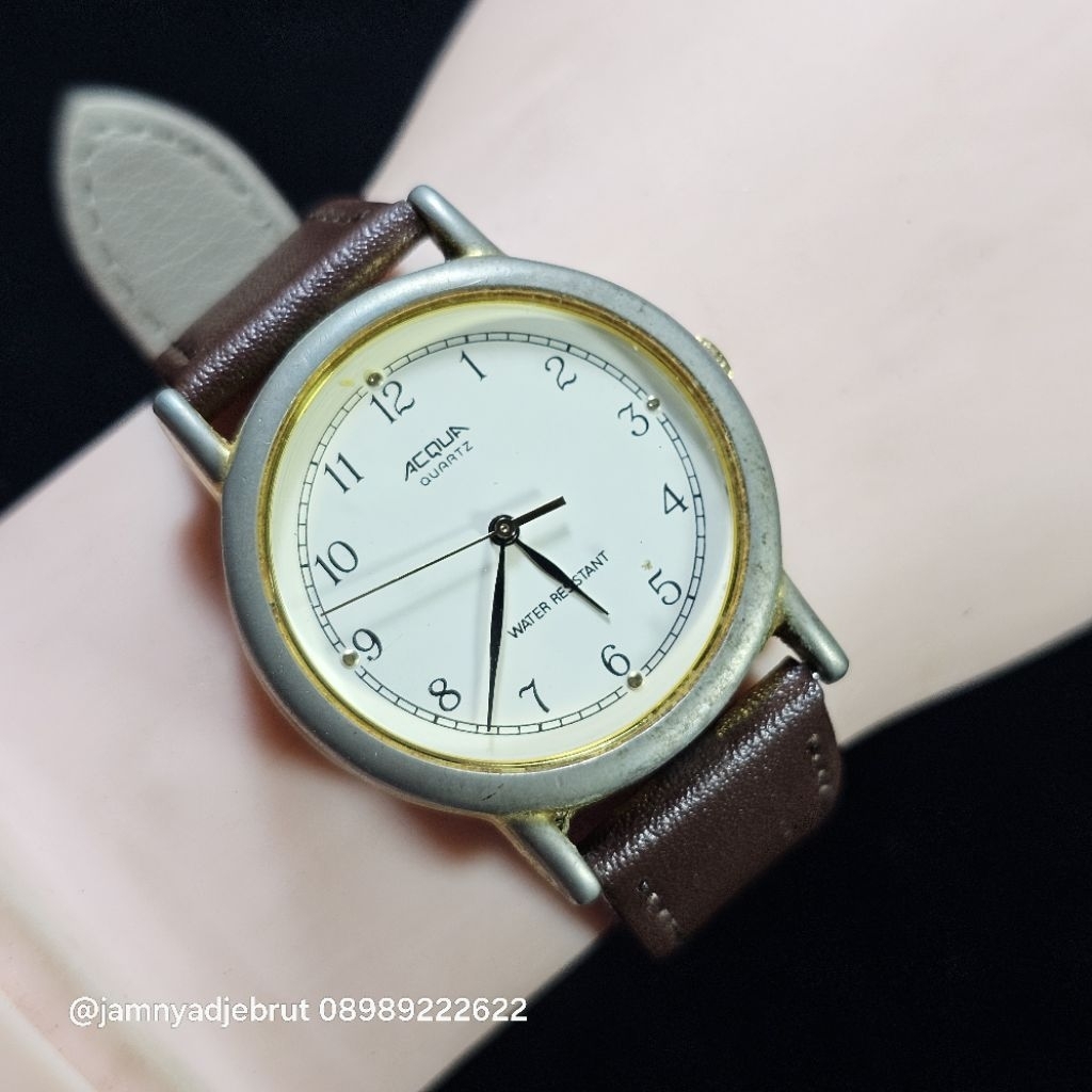 Jam Acqua by Timex Gold White Vintage Bekas