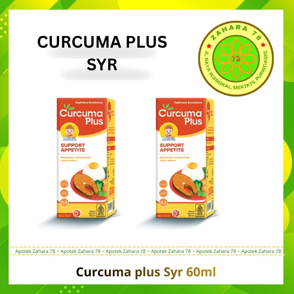 CURCUMA PLUS 60ML SUPLEMEN MENAMBAH NAFSU MAKAN ANAK