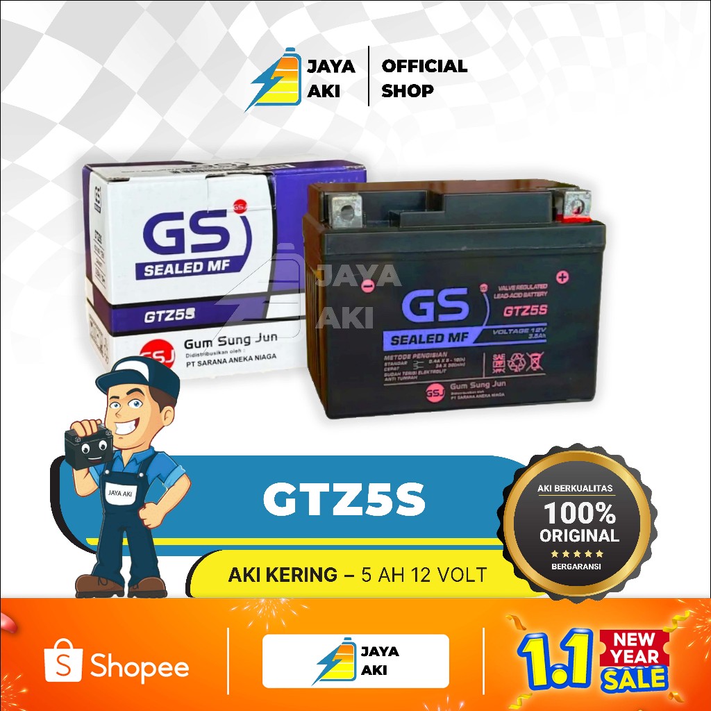 Aki Motor Beat Karbu Beat FI GTZ5S MF Aki Kering