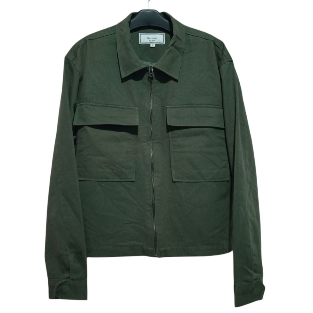 BECOME MIL:RON CROP BOXY Style Canvas 5 Pocket Jacket