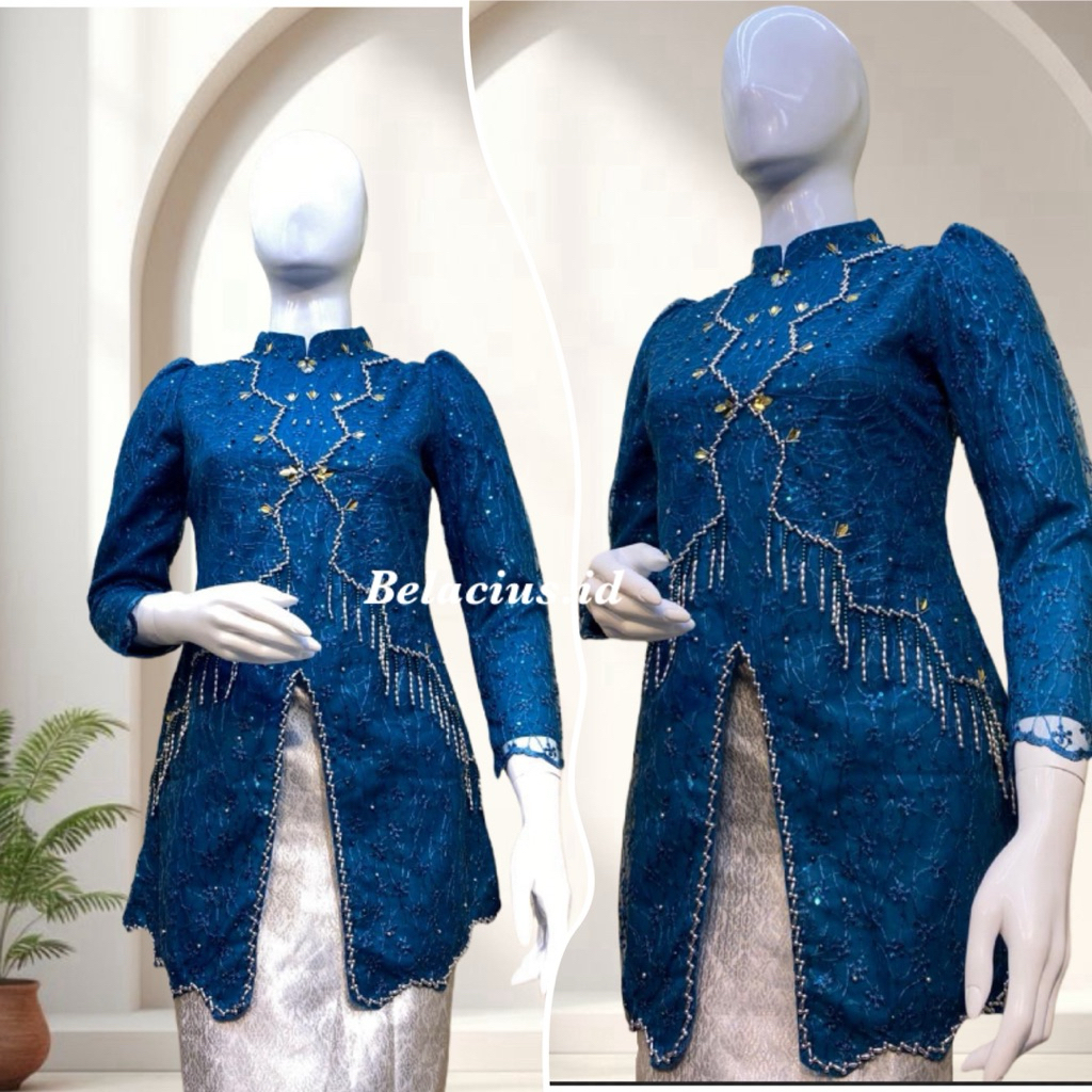 Kebaya Maramell Glamor Modern Bahan Tille Spengle Full Payet Premium Mewah / Kebaya glamor Terbaru /