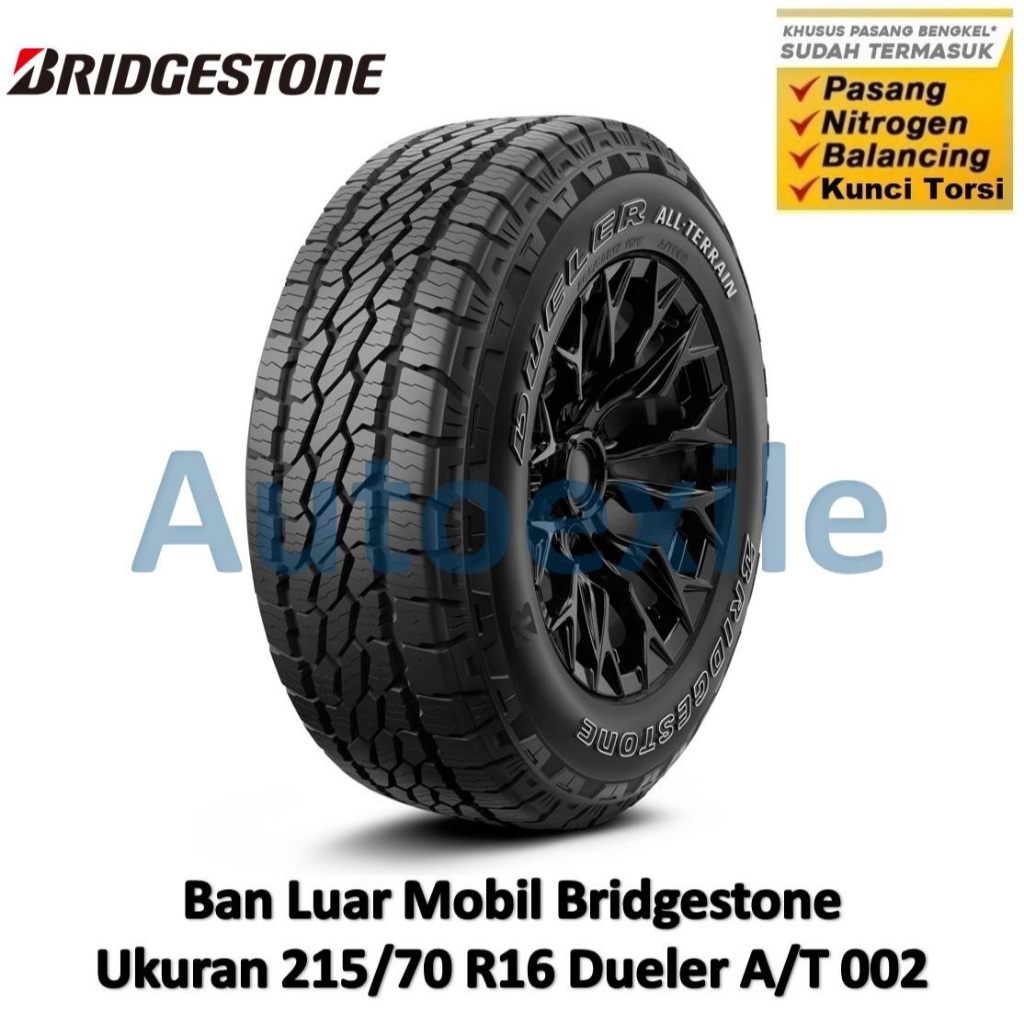 Ban Luar Bridgestone 215/70 R16 Dueler A/T 002 Tubeless Radial 215/70R16 Ring 16 AT AT002 Untuk Mobi