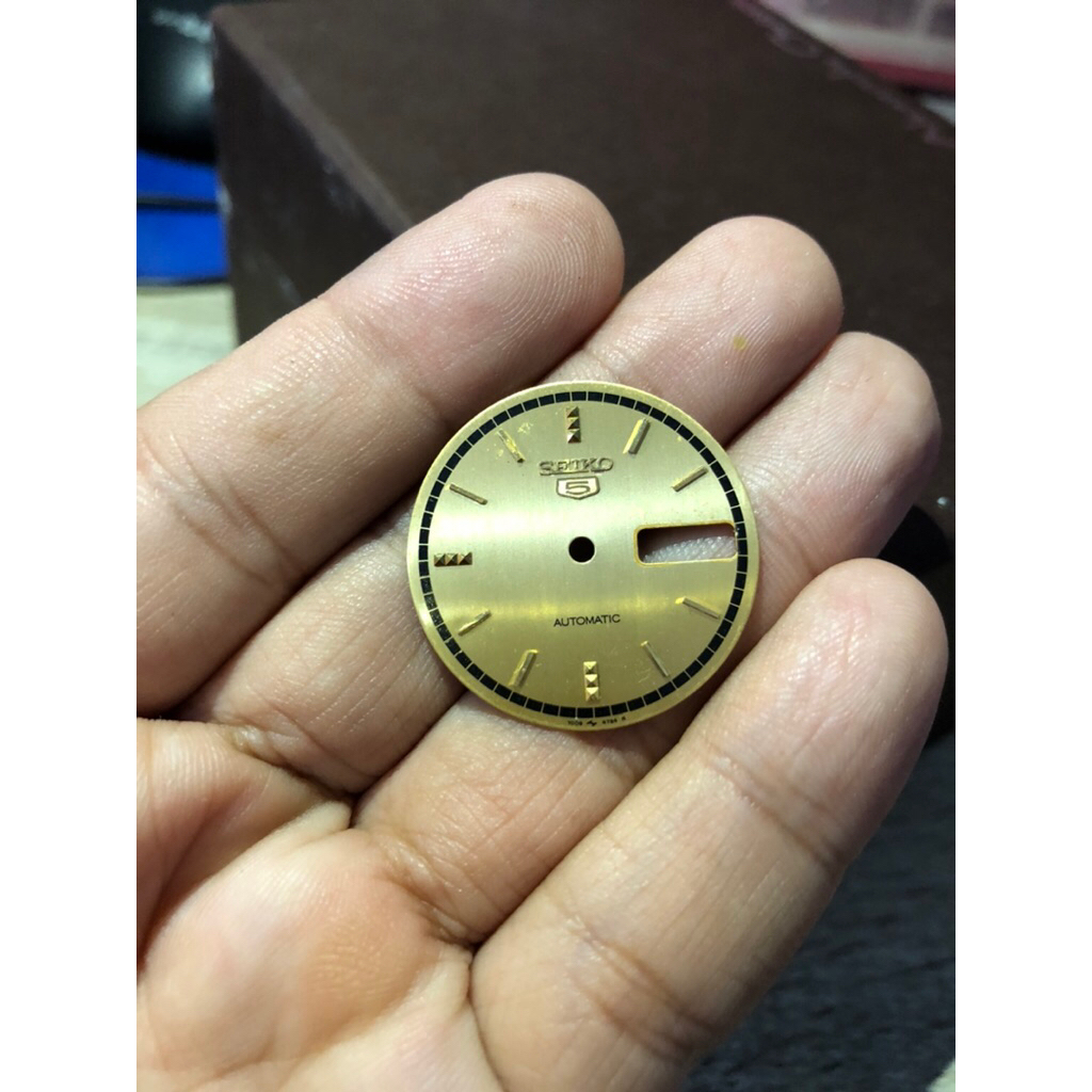 dial seiko 5 vintage gold mulus siap pakai