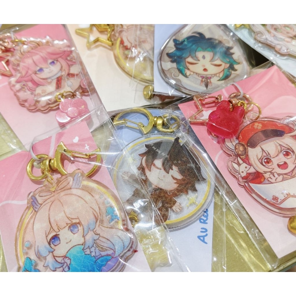 Sale Genshin Hsr keychain epoxy display item sisa pameran