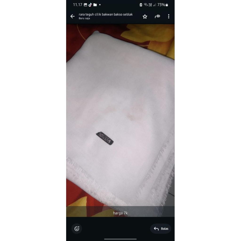 Kerudung putih sekolah merk saudia preloved