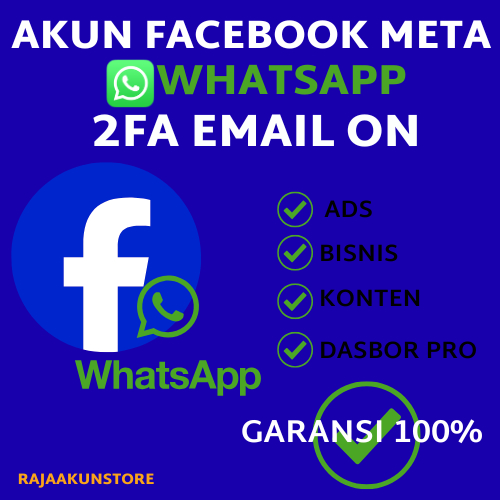 AKUN FACEBOOK META WHATSAPP 2FA EMAIL ON TERVERIFIKASI