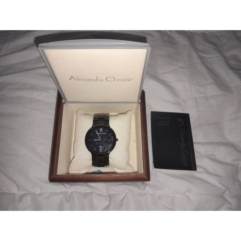 Preloved Jam Tangan Wanita Alexandre Christie Asteria Kaca Saphire