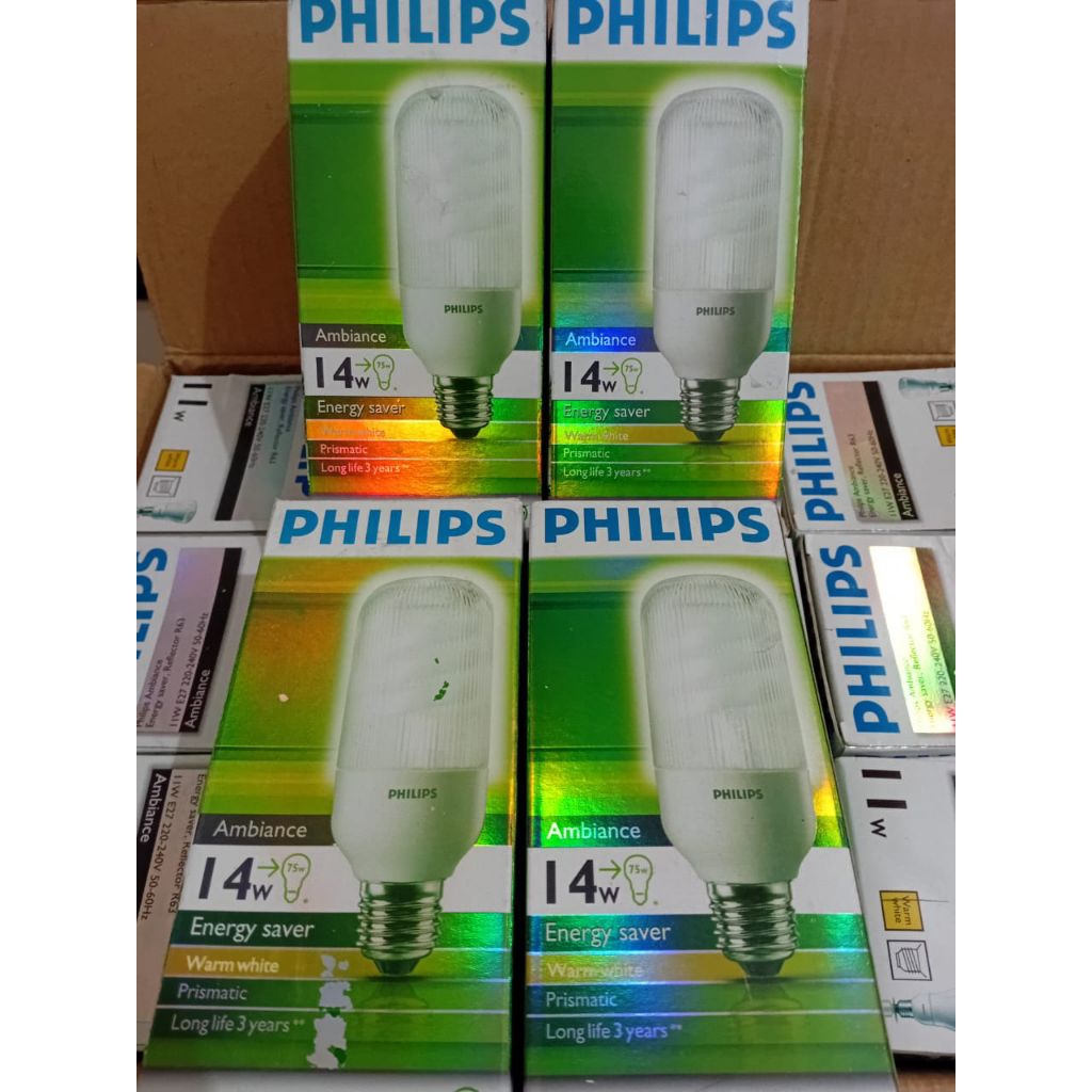 Lampu Philips Ambiance 14 Watt - Prismatic  | Cahaya Kuning E27