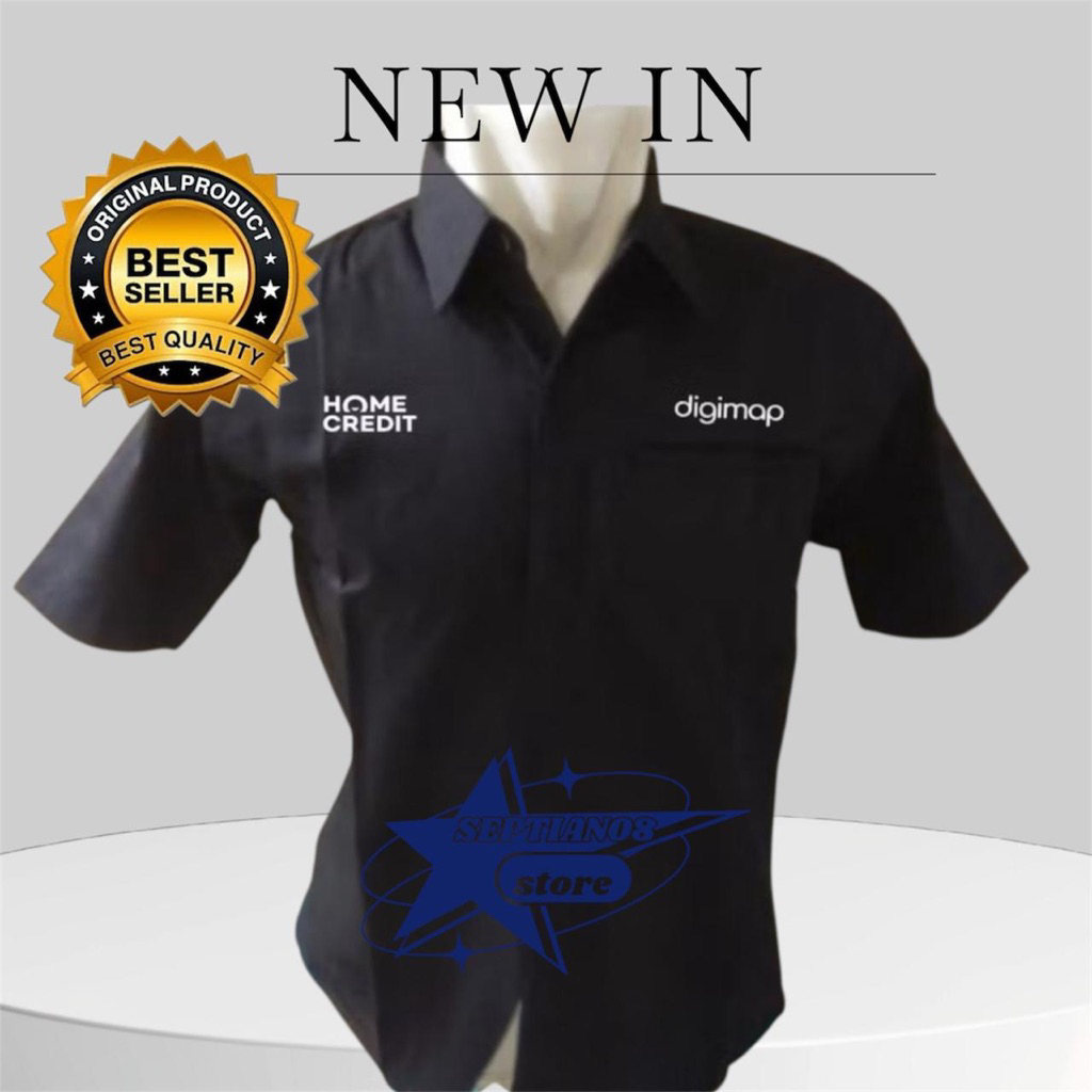 kemeja home credit digimap terbaru hitam k1