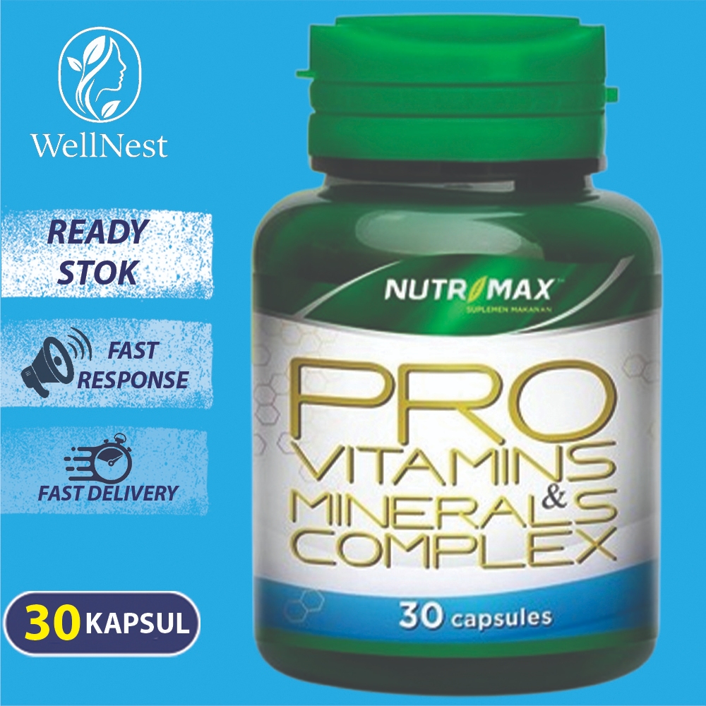 Nutrimax Pro Vitamins Minerals Complex 30 Kapsul Pro Vitamins dan Minerals Untuk Memelihara Kesehata