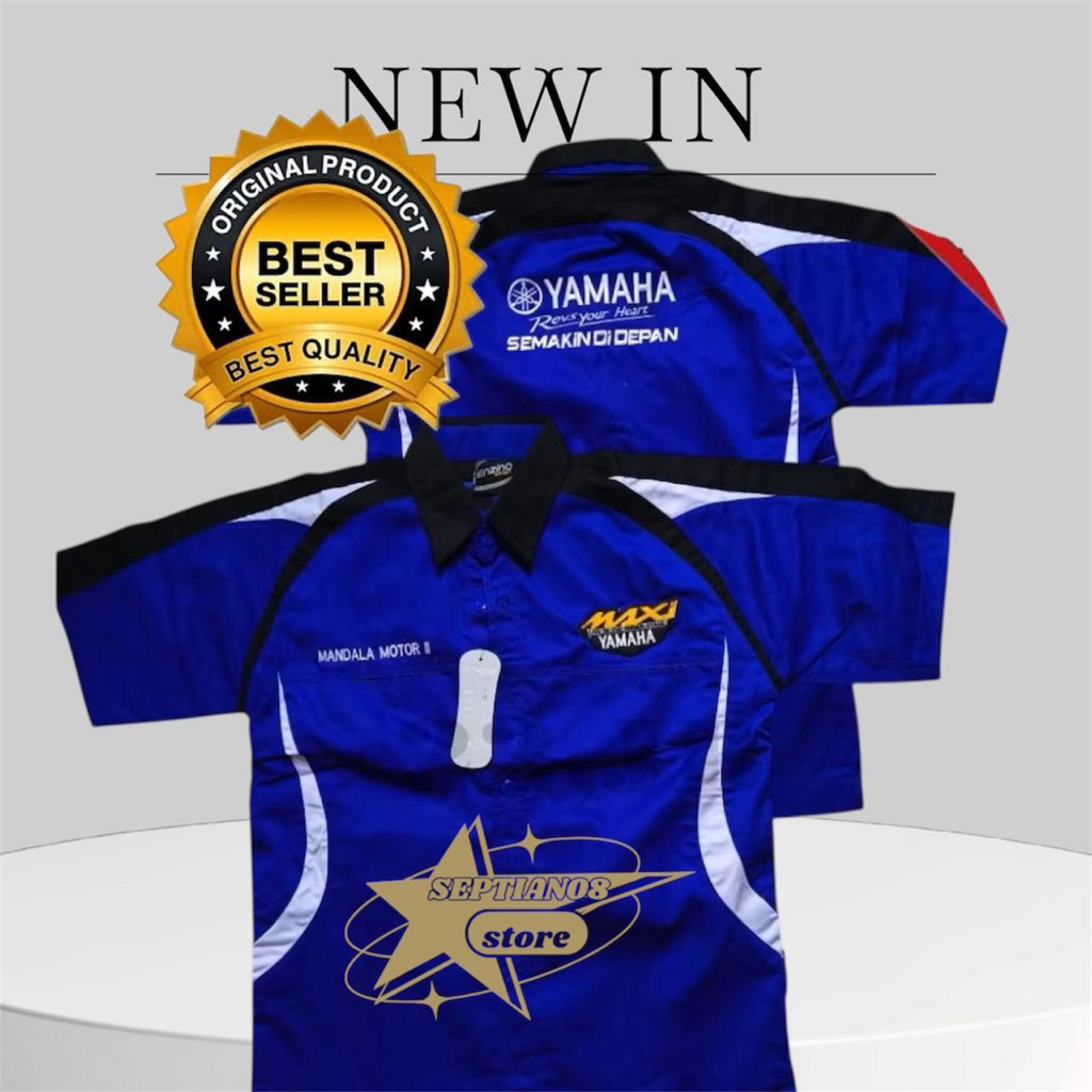 kemeja maxi yamaha terbaru lengan pendek baju maxi baju yamaha free nama