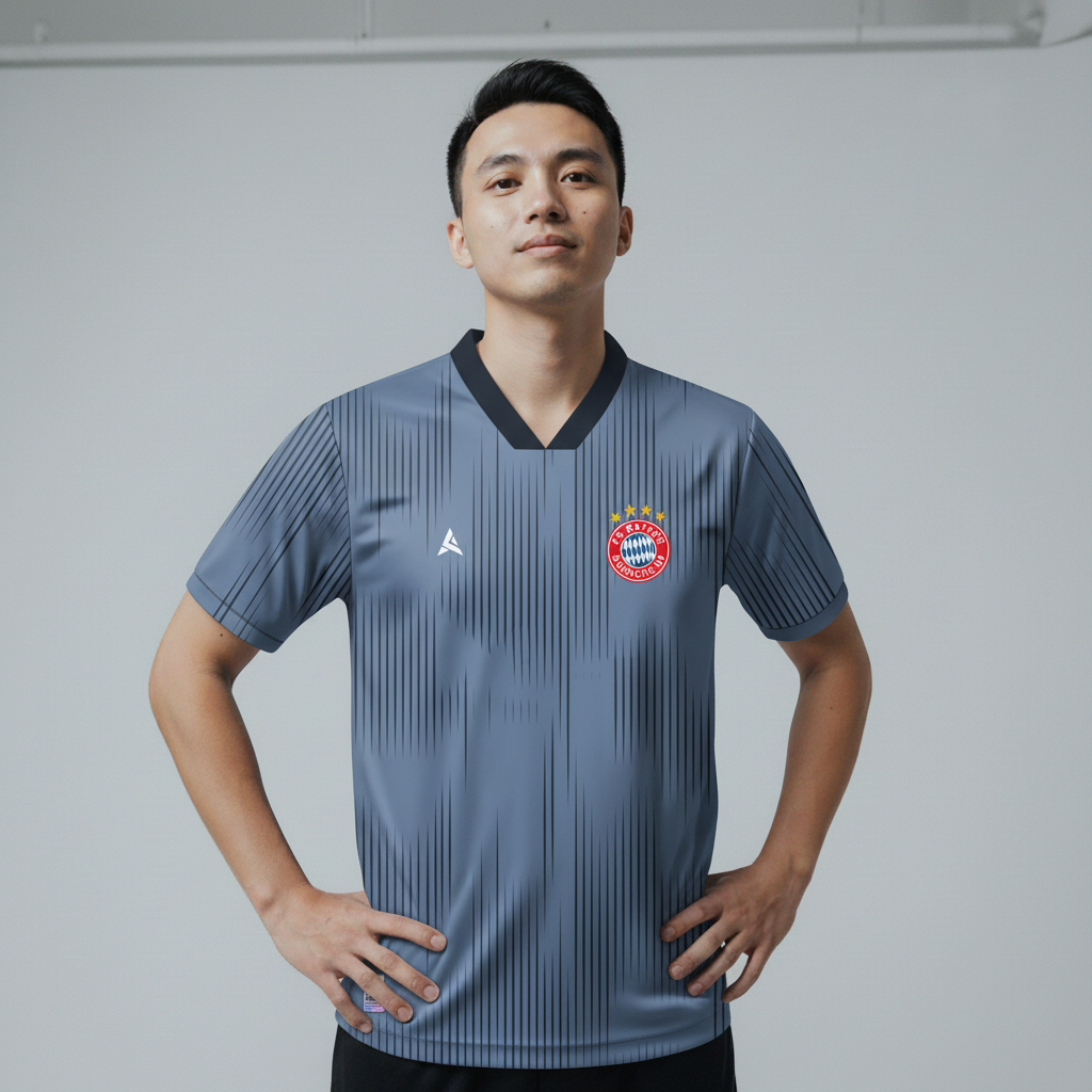 ATHLETIC SPORTWEAR - Jersey Vintage Bola Fantasy Bayern Muchen Third 2018-19 Fullprinting Casual - A