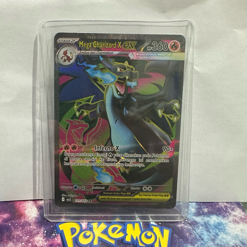 Kartu Pokemon TCG - Mega Charizard X EX SR MA2