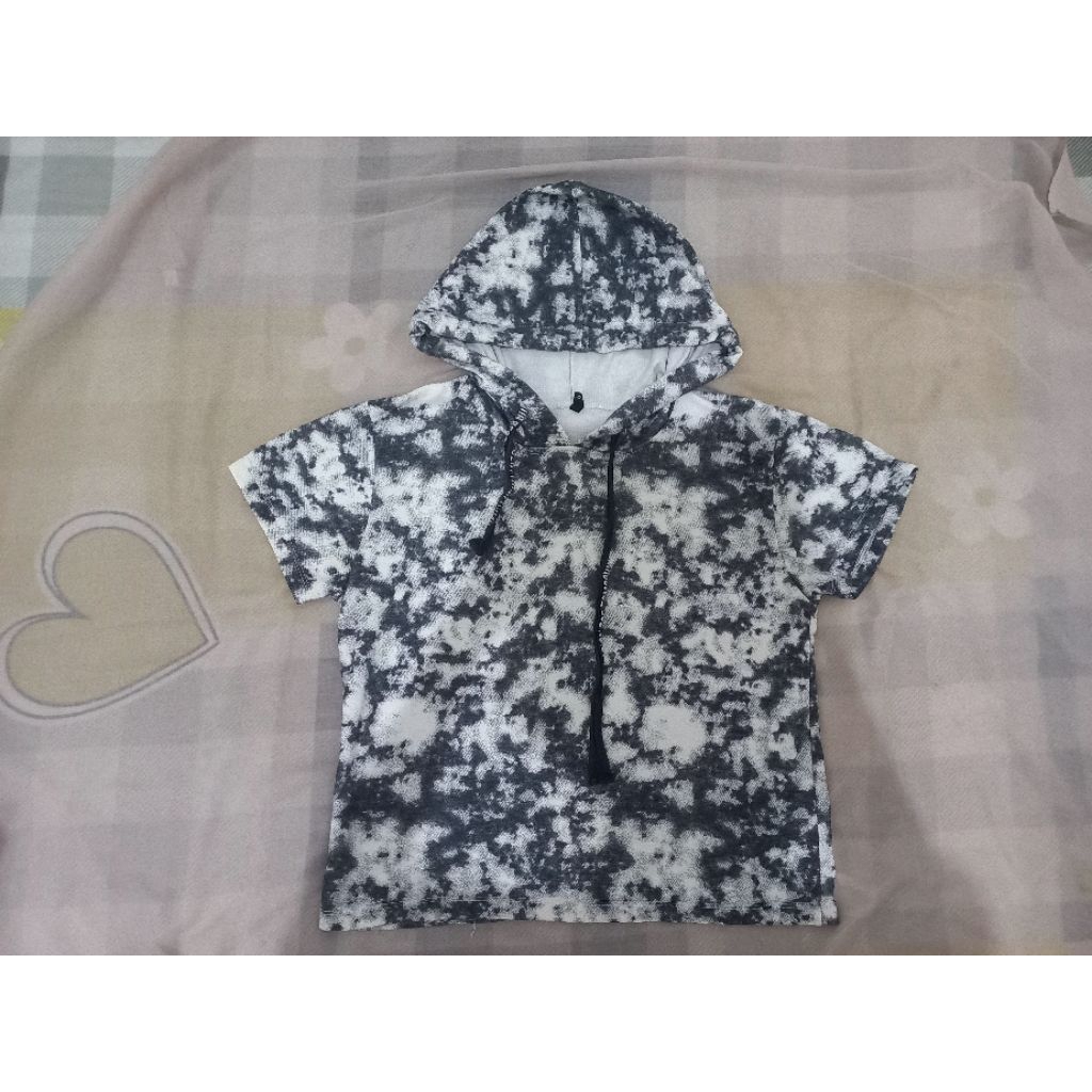 hoodie lengan pendek crop