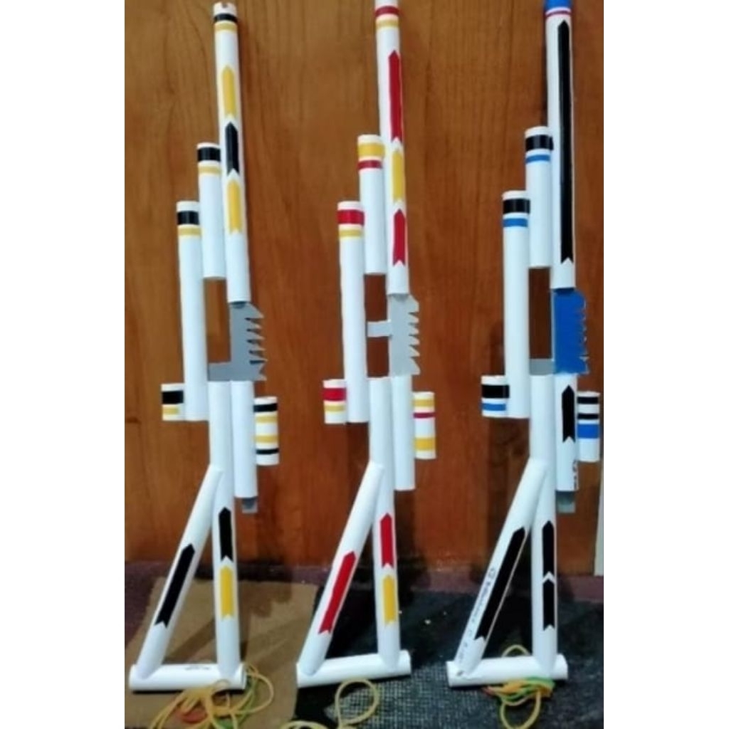 Mainan Tembak Paralon AK71 peluru karet