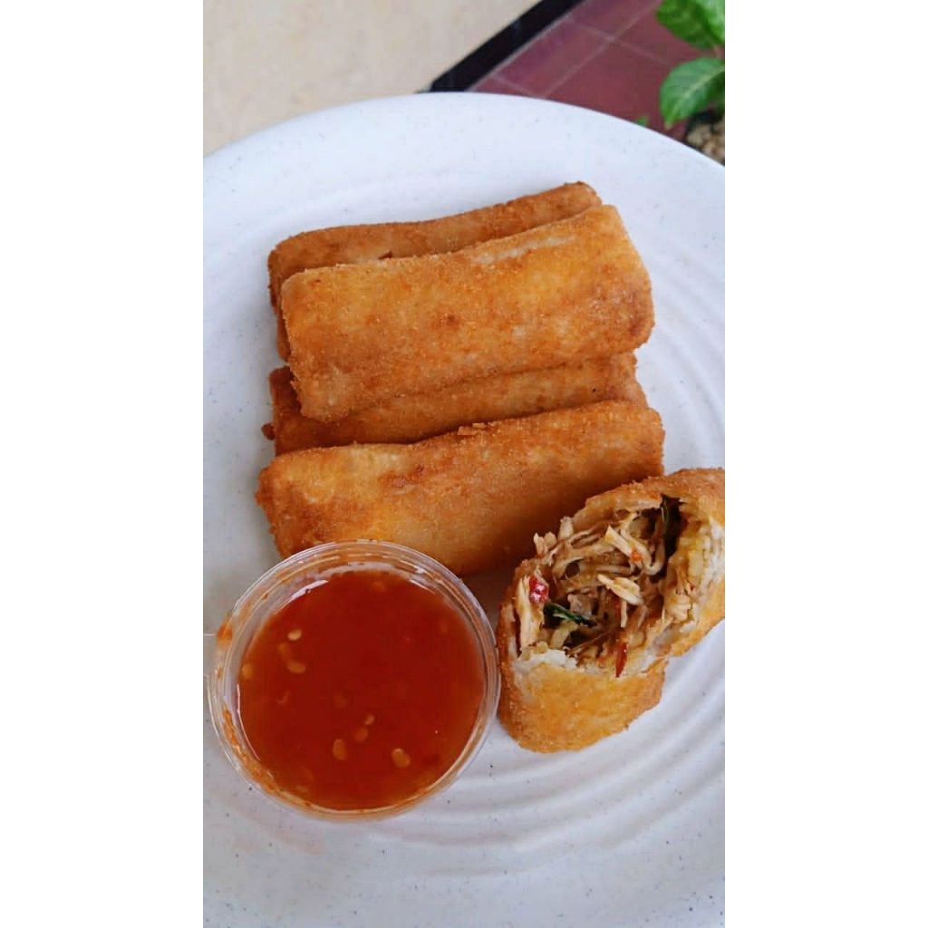 risoles ayam suwir pedas kemasan vakum