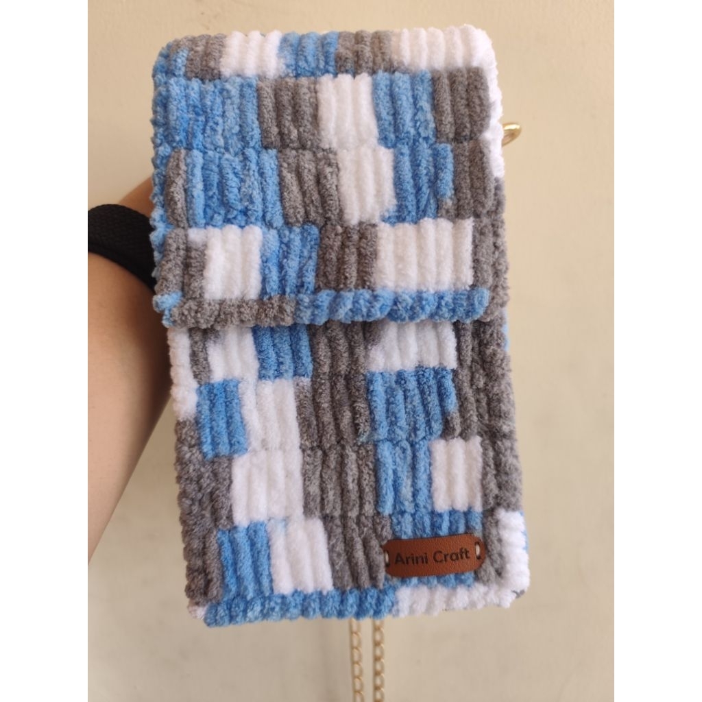 phone bag rajut kanvas