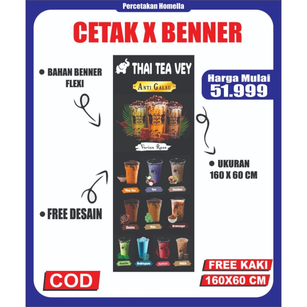 X Banner + Tiang
